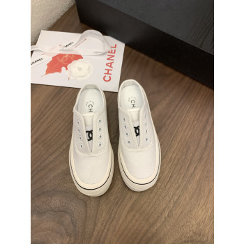 [ Chanel ] 샤넬 캔버스 스니커즈 뮬