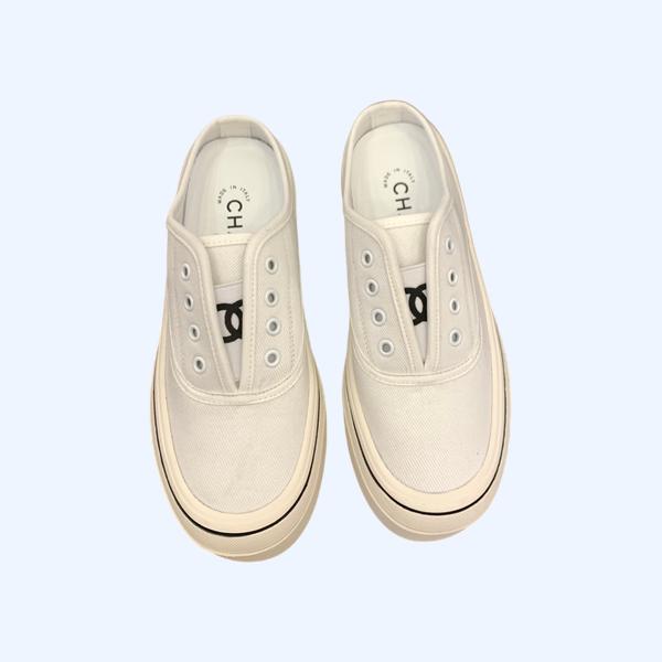[ Chanel ] 샤넬 캔버스 스니커즈 뮬