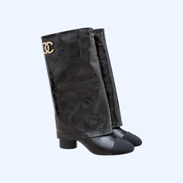 [ Chanel ] 샤넬 진주 CC 롱 부츠