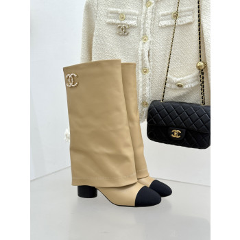 [ Chanel ] 샤넬 진주 CC 롱 부츠