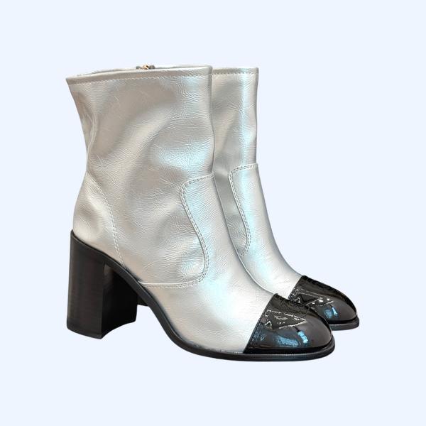 [ Chanel ] 샤넬 배색 통굽 부츠