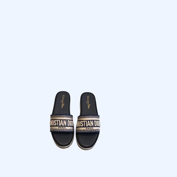 [ 디올 ] 25ss Dway 플랫폼 뮬 (네이비)