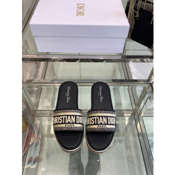 [ 디올 ] 25ss Dway 플랫폼 뮬 (블랙)