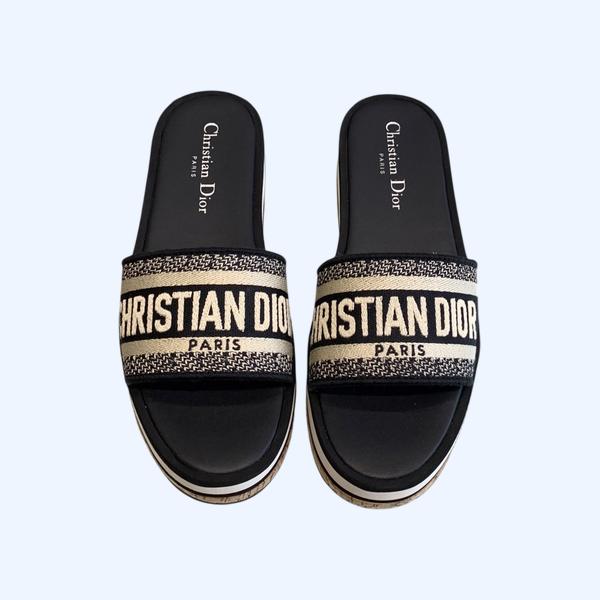 [ 디올 ] 25ss Dway 플랫폼 뮬 (블랙)