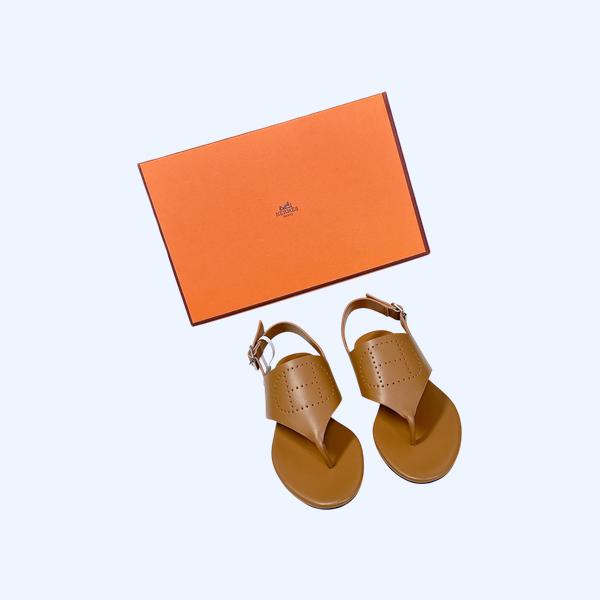 [ Hermes ] 에르메스 가죽 쪼리 샌들