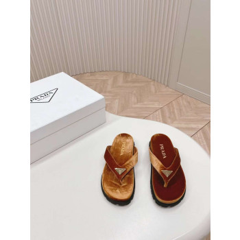 [Prada] 프라다 벨벳 조리 샌들