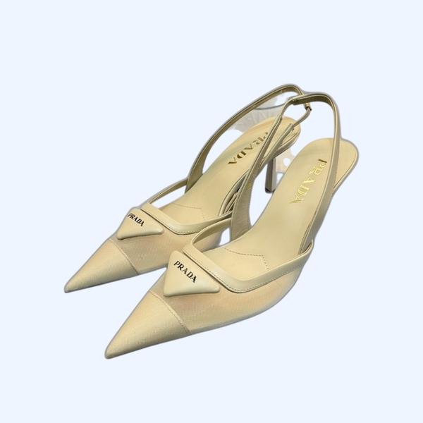 [ 프라다 ] 메시 슬링백 펌프스