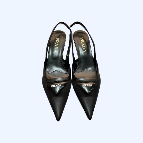 [ 프라다 ] 메시 슬링백 펌프스