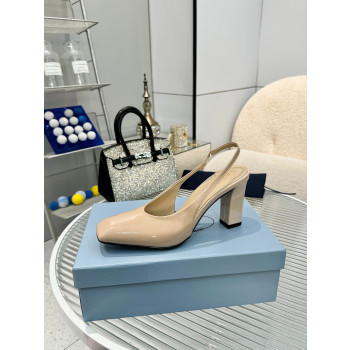 [ 프라다 ] 25 블록 힐 슬링백 펌프스