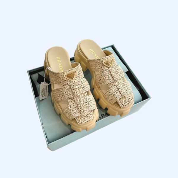 [ Prada ] 프라다 크로셰 뮬