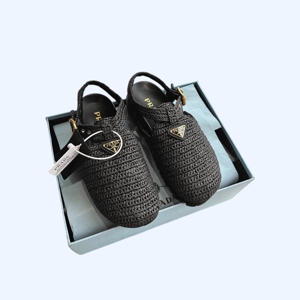 [ Prada ] 프라다 크로셰 샌들