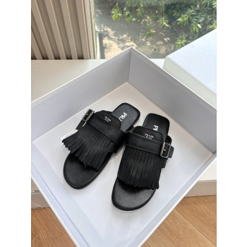 [ Prada ] 프라다 셔플 가죽 통 샌들