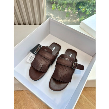 [ Prada ] 프라다 셔플 가죽 통 샌들