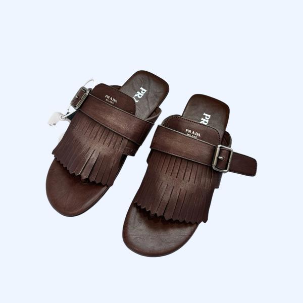 [ Prada ] 프라다 셔플 가죽 통 샌들