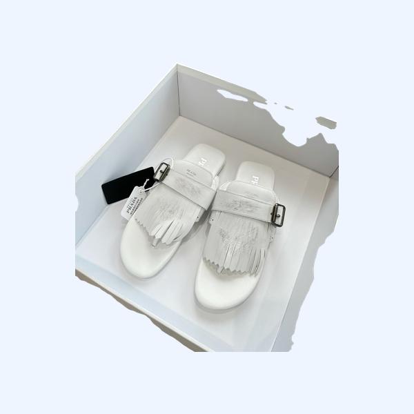 [ Prada ] 프라다 셔플 가죽 통 샌들