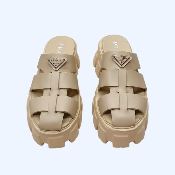 [ Prada ] 프라다 러버 모놀리스 슬라이드