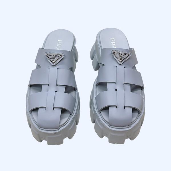 [ Prada ] 프라다 러버 모놀리스 슬라이드