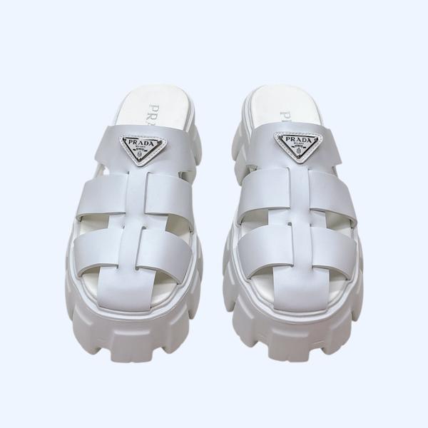 [ Prada ] 프라다 러버 모놀리스 슬라이드