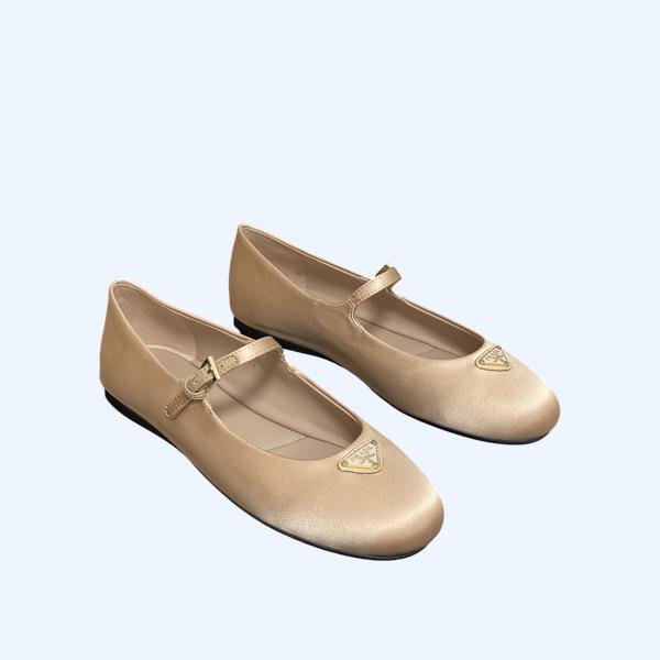 [ Prada ] 프라다 새틴 메리제인 플랫