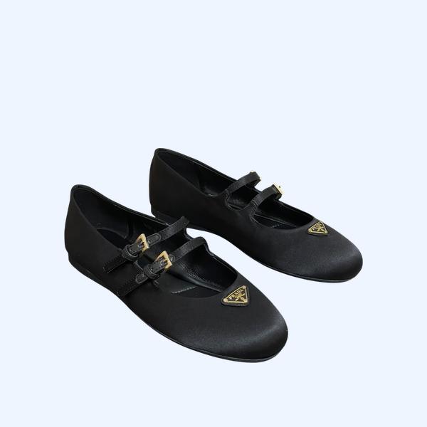 [ Prada ] 프라다 새틴 메리제인 플랫