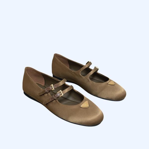 [ Prada ] 프라다 새틴 메리제인 플랫
