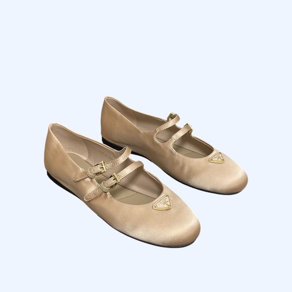 [ Prada ] 프라다 새틴 메리제인 플랫