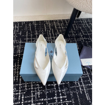 [ 프라다 ] 브러쉬드 레더 컷 아웃 발레리나 슈즈