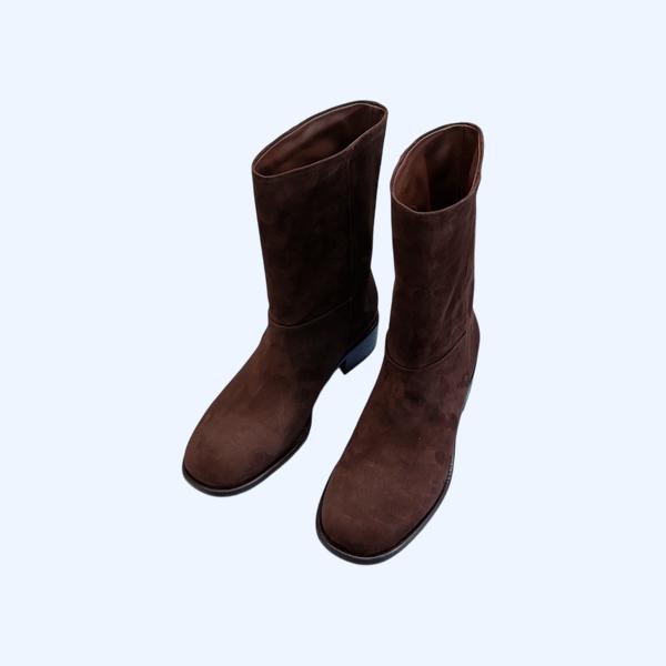 [ Prada ] 프라다 스웨이드 미들 부츠