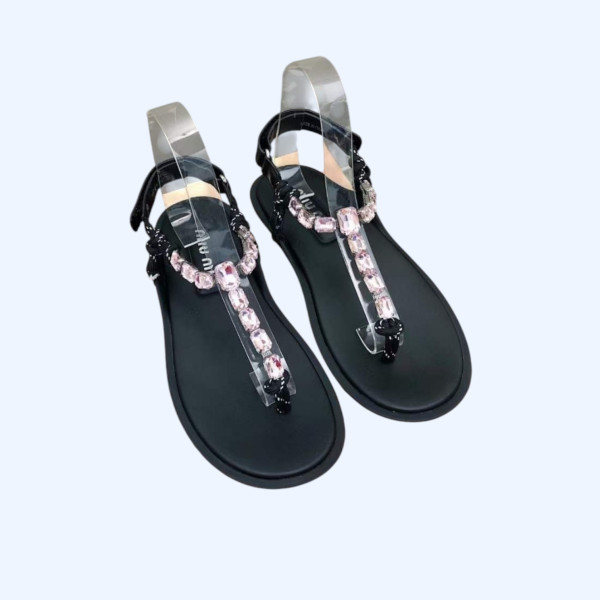 [Miu Miu] 미우미우 코튼 코드 통 샌들