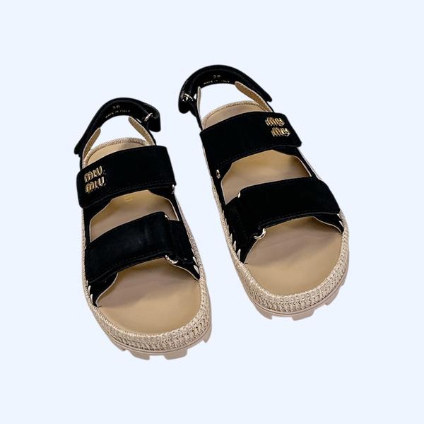[ 미우미우 ] 25ss 벨크로 샌들