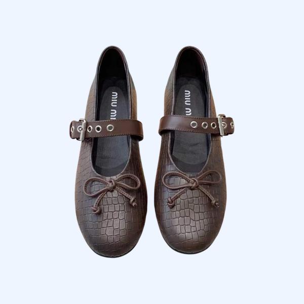 [Miu Miu] 미우미우 가죽 발레리나