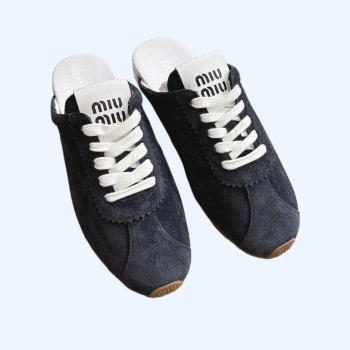 [ Miu Miu ] 미우미우 플룸 스웨이드 뮬