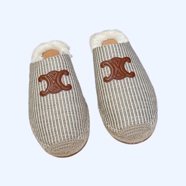 [ Celine ] 셀린느 양털 에스파듀 뮬