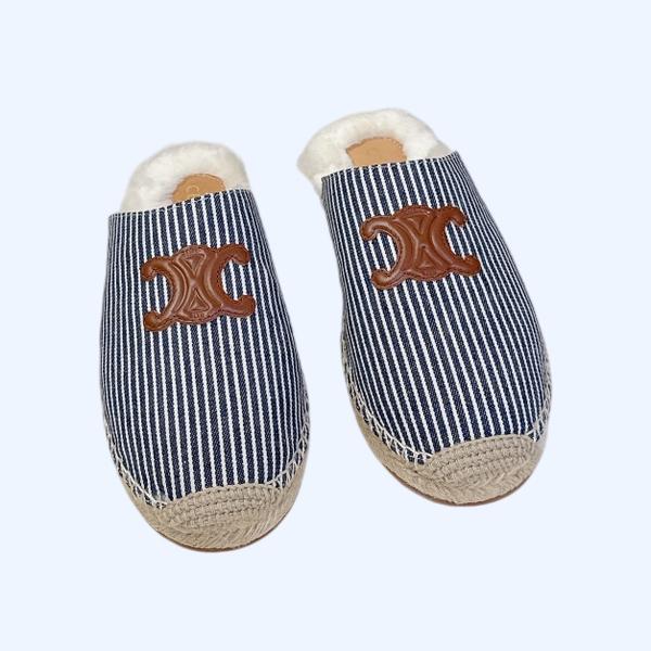 [ Celine ] 셀린느 양털 에스파듀 뮬