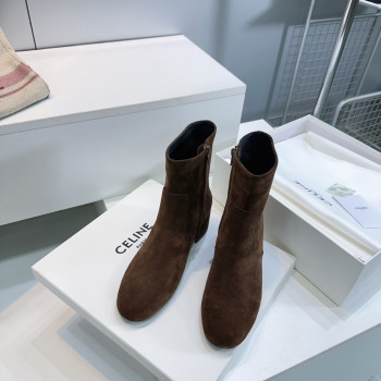 [ Celine ] 셀린느 스웨이드 앵클 부츠