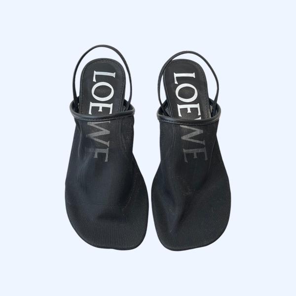 [ Loewe ] 로에베 페탈 슬링백 힐 샌들