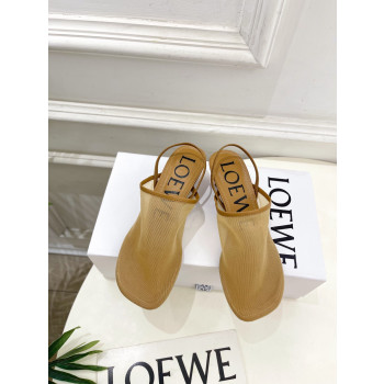 [ Loewe ] 로에베 메시 페탈 슬링백 힐 샌들