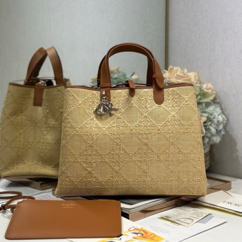 [ Dior ] 디올 Toujours 라피아 백 라지