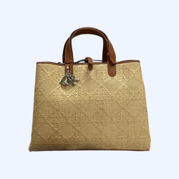 [ Dior ] 디올 Toujours 라피아 백 라지