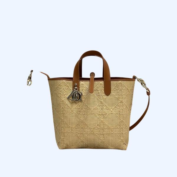 [ Dior ] 디올 Toujours 라피아 까나쥬 미디엄