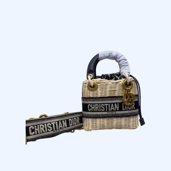 [ Dior ] 디올 Lady 라탄 미니 백