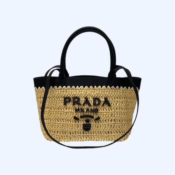 [ Prada ] 프라다 크로셰 가죽 토트백 스몰