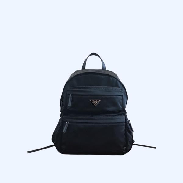 [ Prada ] 프라다 리나일론 및 사피아노 가죽 백팩