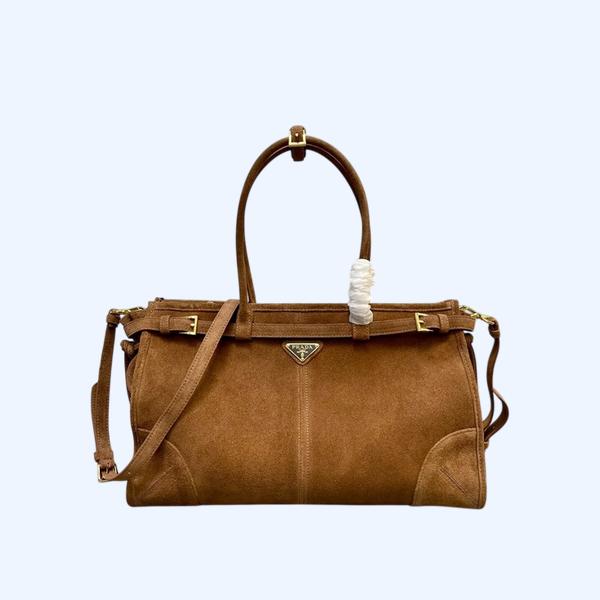 [ Prada ] 프라다 보니 라지 스웨이드 핸드백