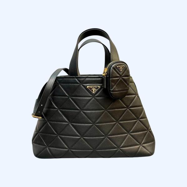 [ Prada ] 프라다 퀼팅 가죽 토트 백 라지