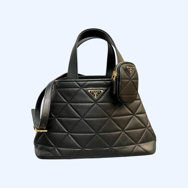 [ Prada ] 프라다 퀼팅 가죽 토트 백 미디엄