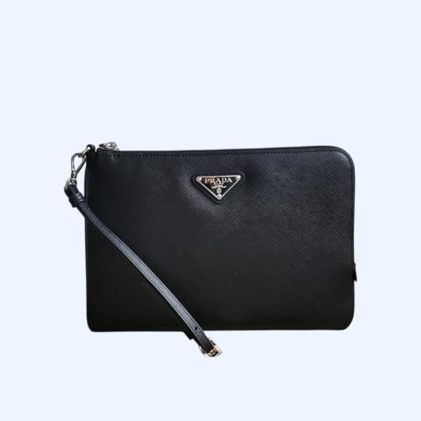[ Prada ] 프라다 사피아노 가죽 클러치