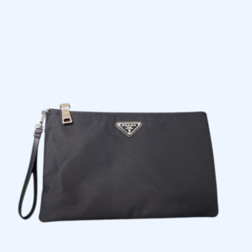 [ Prada ] 프라다 리나일론 사피아노 레더 클러치