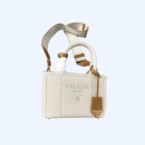 [ Prada ] 프라다 리넨 혼방 미니 핸드백