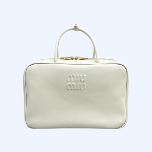 [ 미우미우 ] 가죽 탑 핸들백